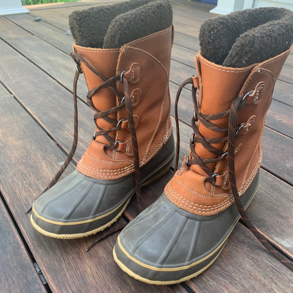 LL Bean Brown Winter Duck Snow Boots